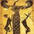 Winged Artemis, flanked by a deer and another animal (possibly a wolf or a lion). From a Greek vase dated circa 500 BCE.